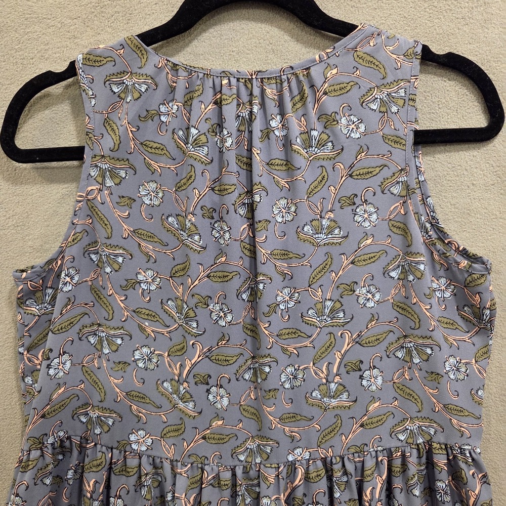 Loft Sleeveless Tiered Blouse Women's Size Small Boho Flowy Floral Casual - Picture 5 of 11